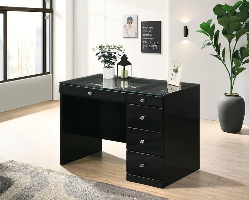 Crown Mark Furniture Avery Vanity in Black B4850BK