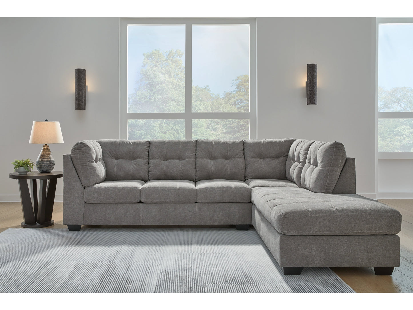 Ashley Furniture Marleton 2-Piece Sectional with Chaise, Grey