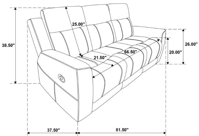 Coaster® Brentwood Taupe Manual Reclining Sofa