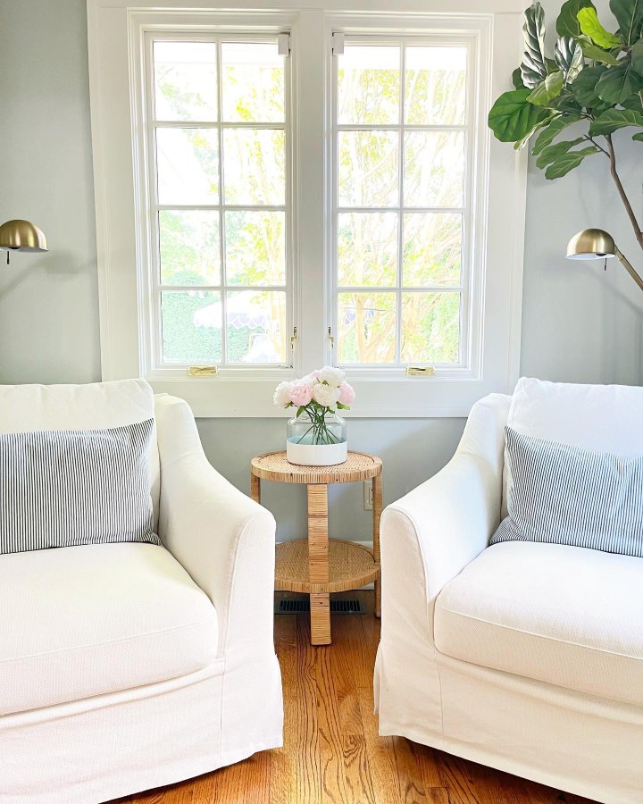 Costa Mesa Round Rattan Wrapped Accent Table Tan