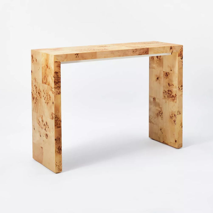 Ogden Burled Wood Console Table
