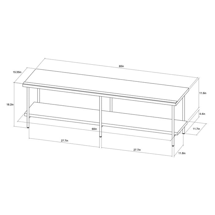 Wood and Metal TV Stand for TVs up to 60"