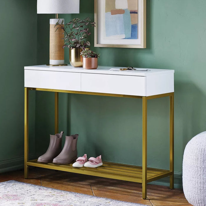Loring Console Table White