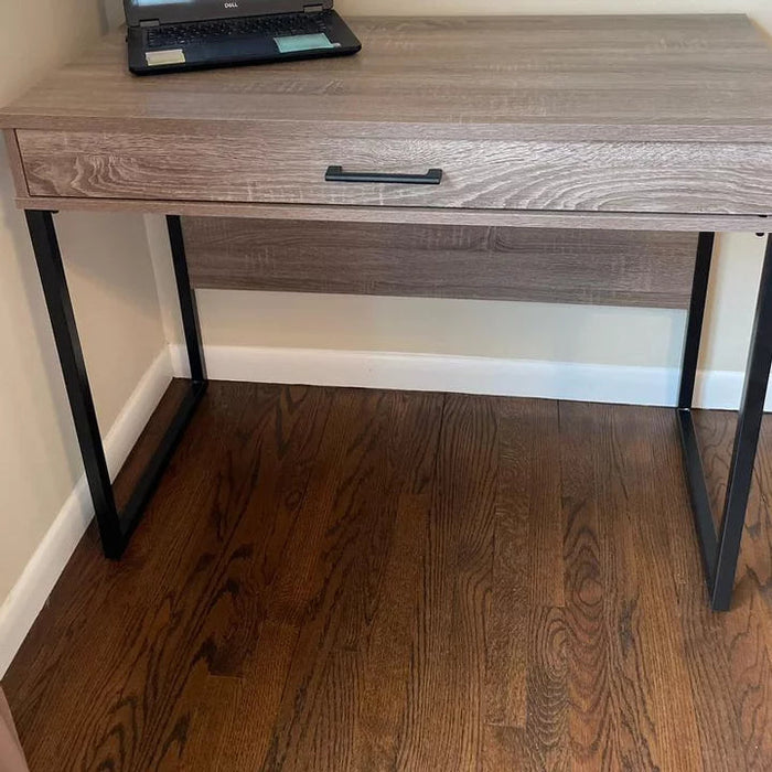 Mixed Material Writing Desk Gray