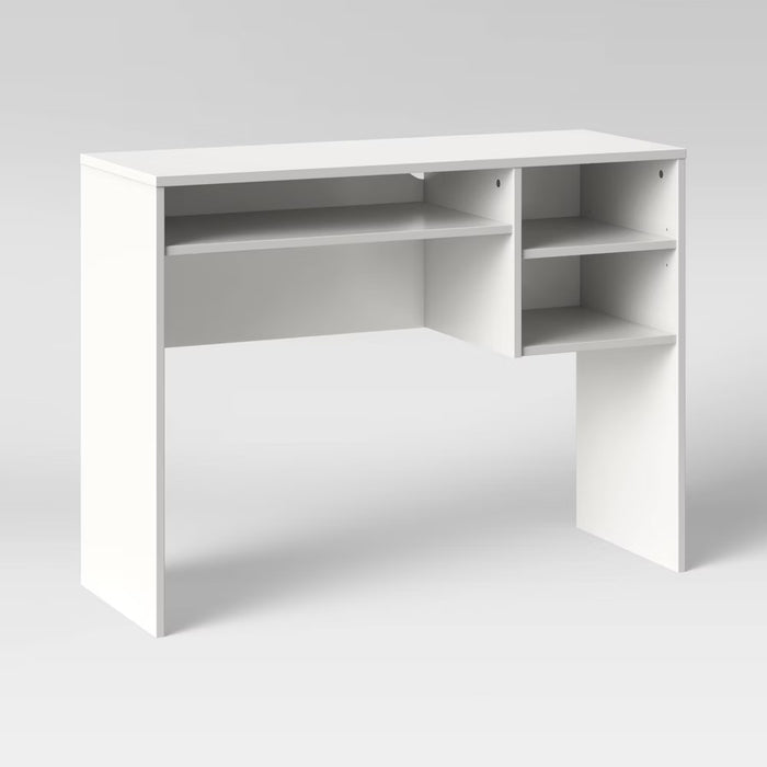 Student Writing Desk with Storage, White