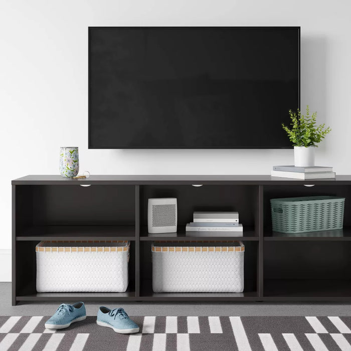 Dorm Storage TV Stand for TVs up to 70" Black