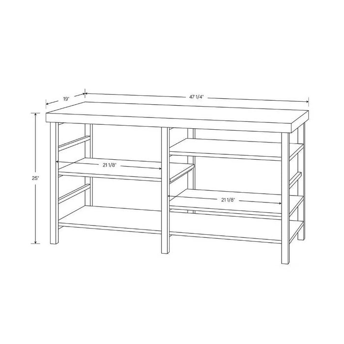 Adjustable Storage Dorm TV Stand for TVs up to 50" Black Wood Grain Finish