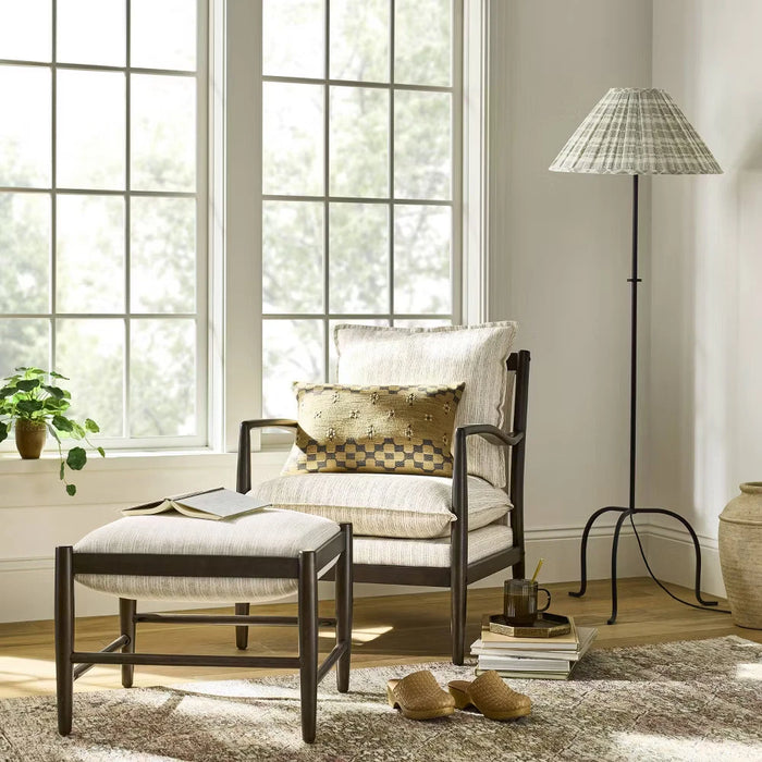 Threshold designed w/Studio McGee Ottoman Farmhouse Living Room Cream