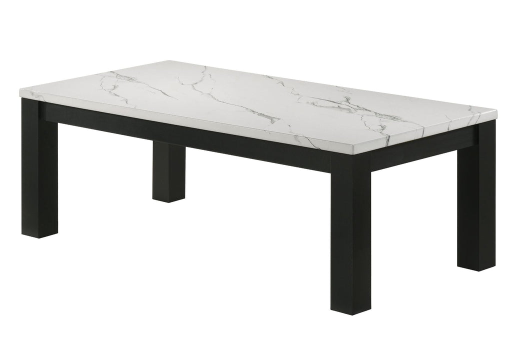 Ivy Brown Faux Marble 3-Piece Coffee Table Set