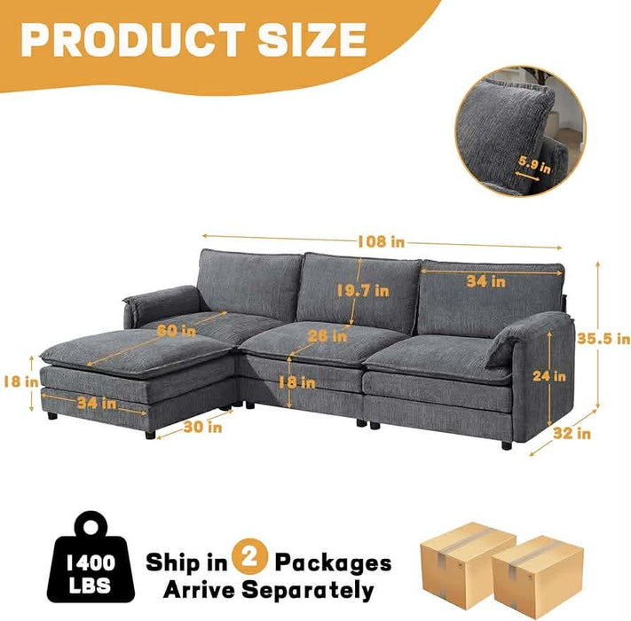 4 pc modular sofa