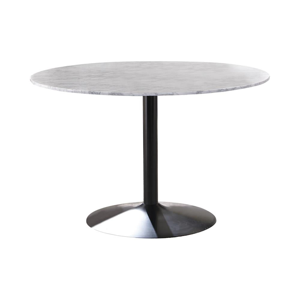 Italian White Marble/Black