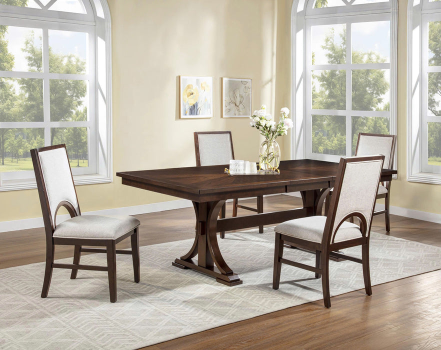 Hamil Brown/Beige Extendable Dining Room Set