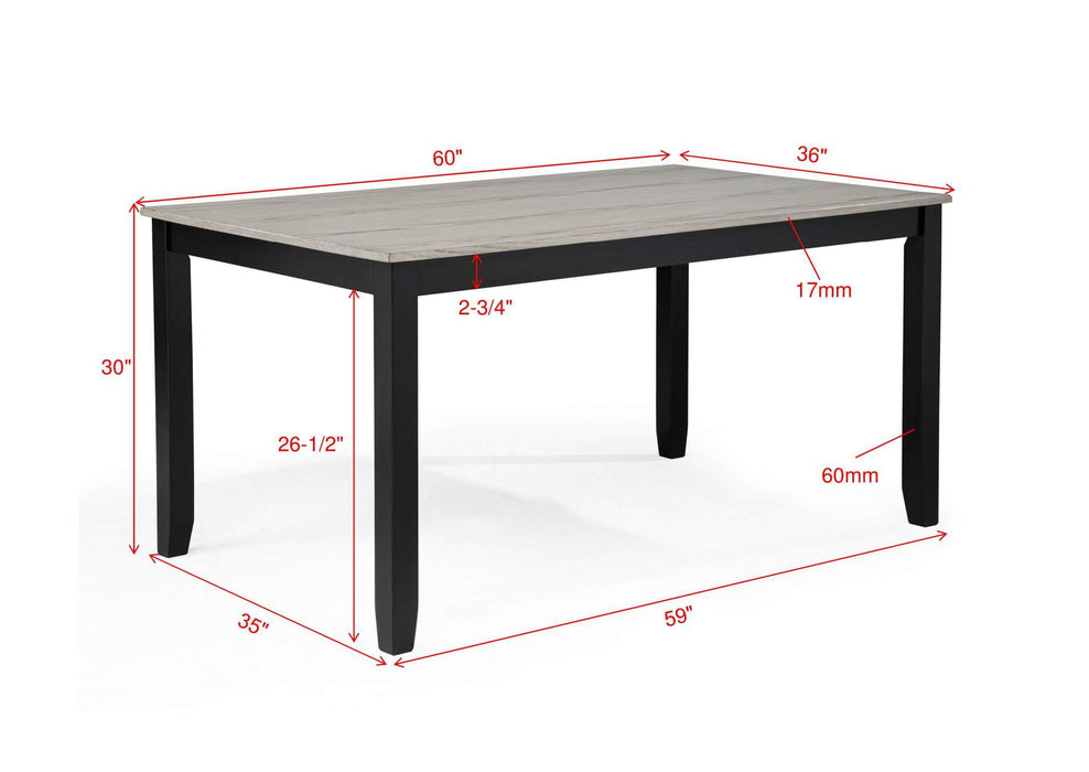 Lester Light Gray 6-Piece Dining Set