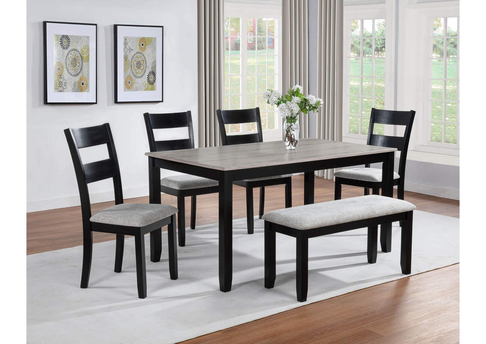 Lester Light Gray 6-Piece Dining Set