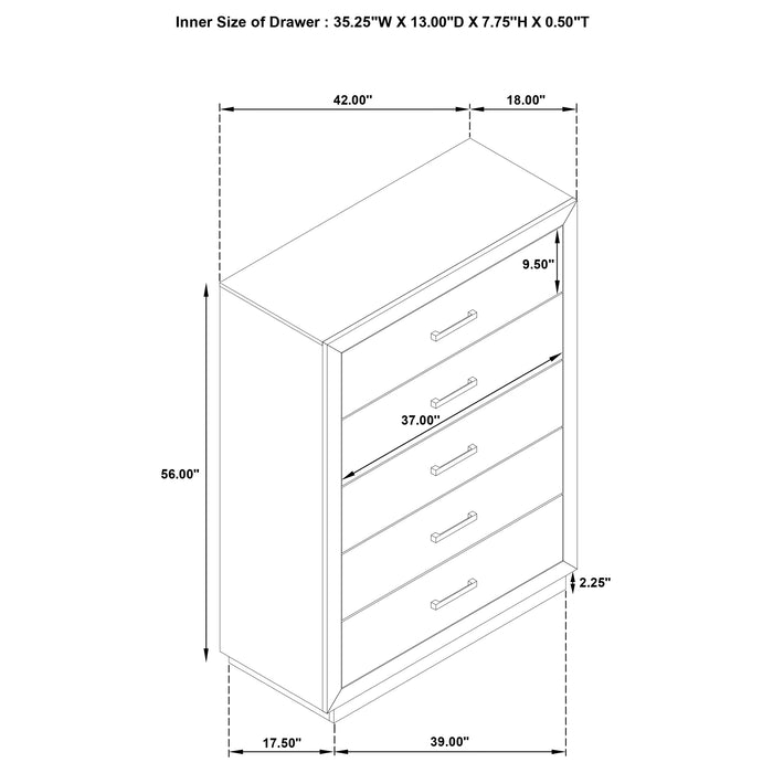 Kenora 4 & 5 Piece Bedroom Set E.King, Queen, & Cal.king