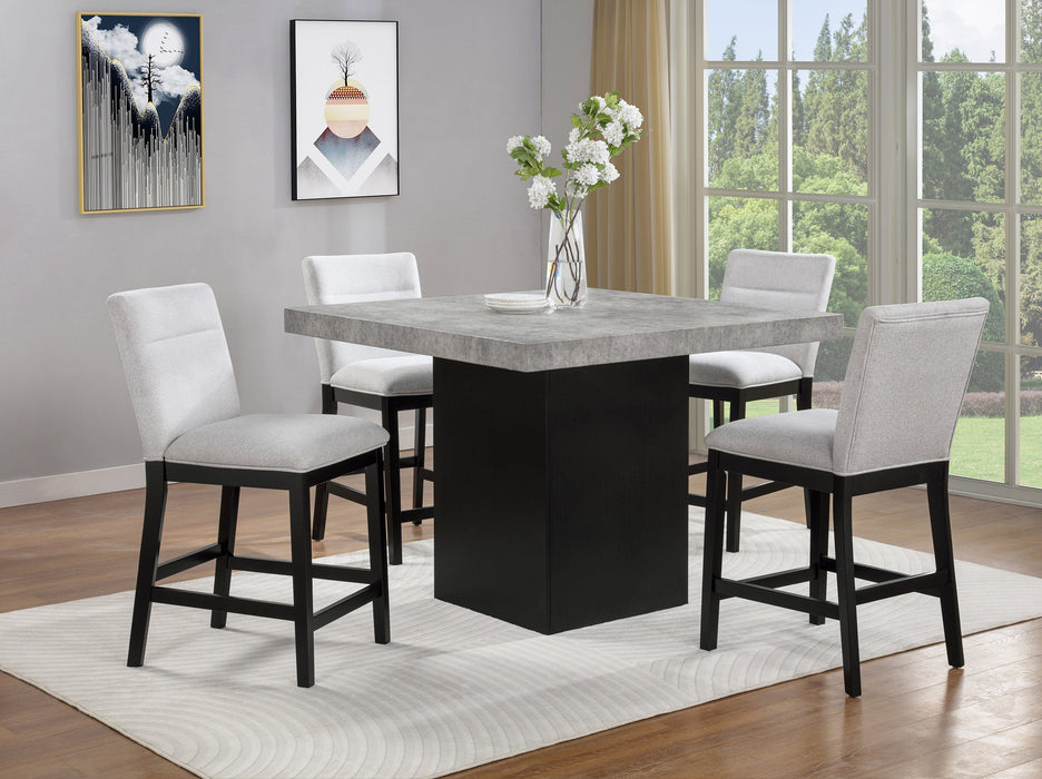 Sebastian Black/Gray Counter Height Set