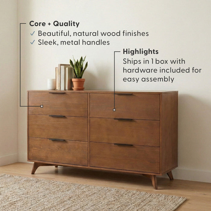 Haven 6-Drawer Solid Wood Dresser