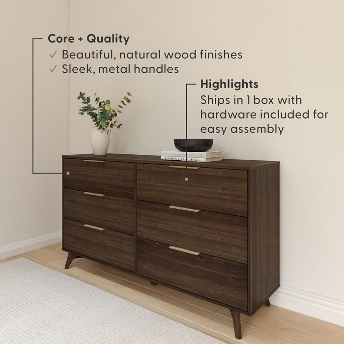 Haven 6-Drawer Solid Wood Dresser
