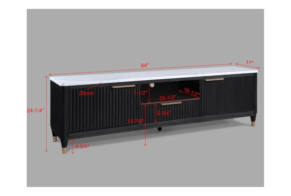Kara Black TV Stand