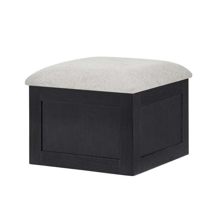 Marta Light Gray Coffee Table with 4 Storage Ottomans