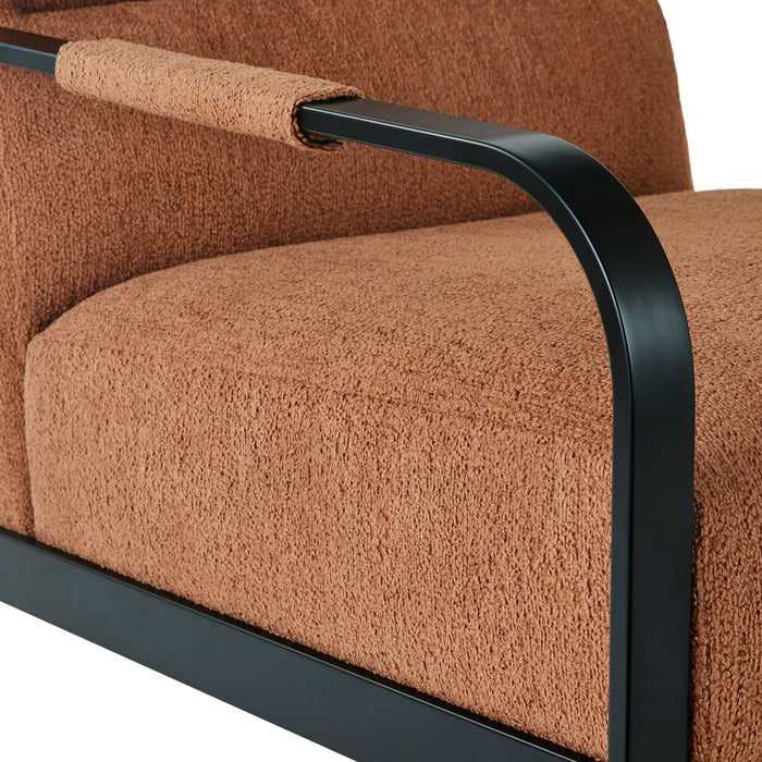 Accent Chair, Rust Boucle