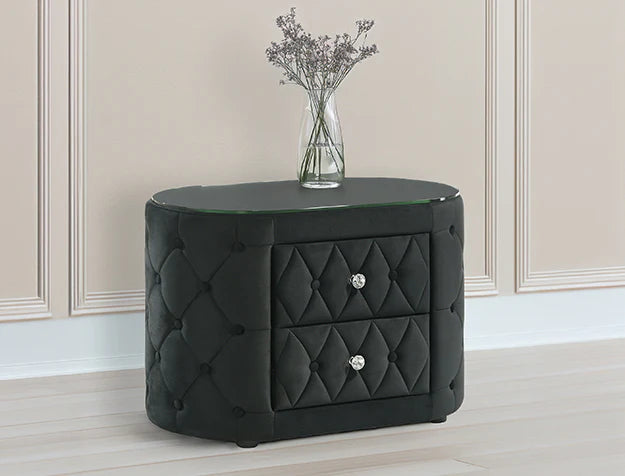 Voltare Black Nightstand