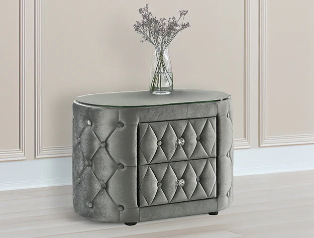 Voltare Gray Night Stand
