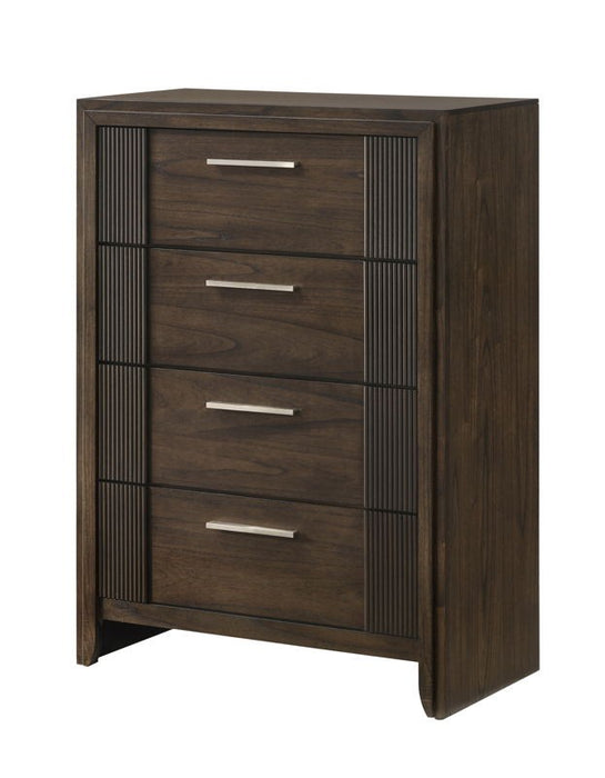 Carlton - Queen 5 Piece Bedroom Set - Brown