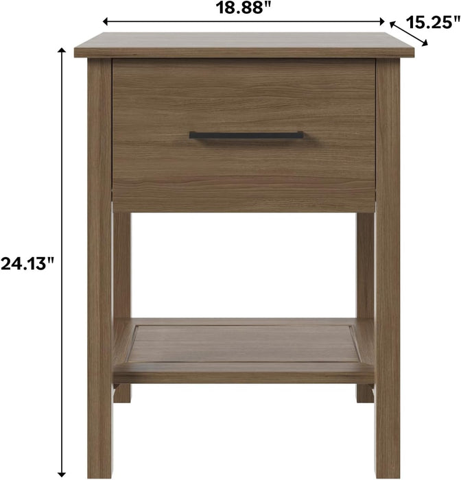 Simple Modern Nightstands with Square Legs, Diamond