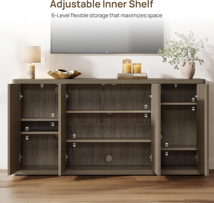Brand New Assembled Ready Modern Fluted Tvstand