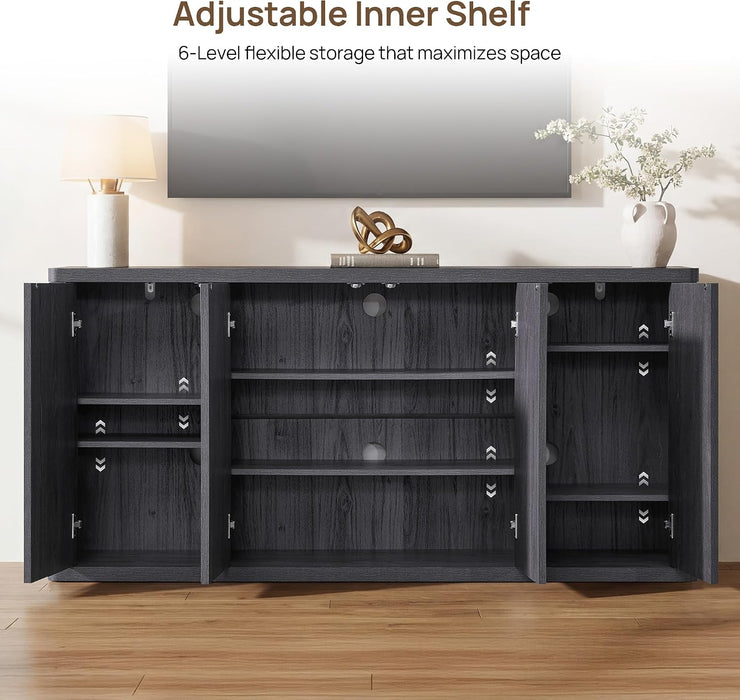 Brand New Assembled Ready Modern Fluted Tvstand
