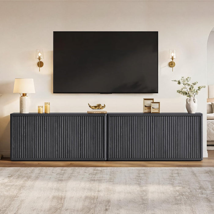 Brand New Assembled Ready Modern Fluted Tvstand