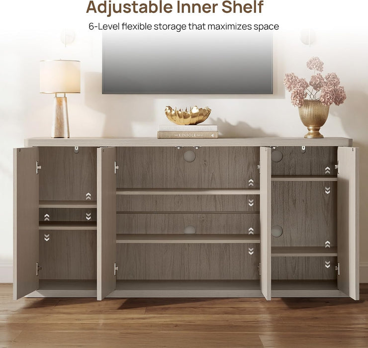 Brand New Assembled Ready Modern Fluted Tvstand
