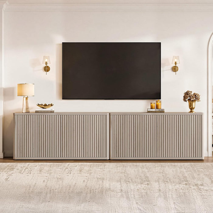 Brand New Assembled Ready Modern Fluted Tvstand