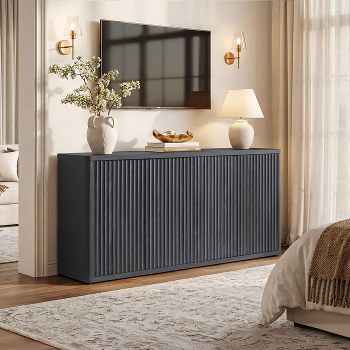 Brand New Assembled Ready Modern Fluted Tvstand