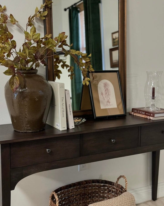 46" Arched Console Table Dark Brown