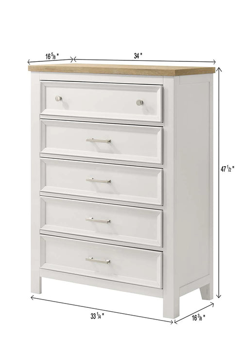 Brand new 5Pc Aston White Platform Storage Bedroom Set