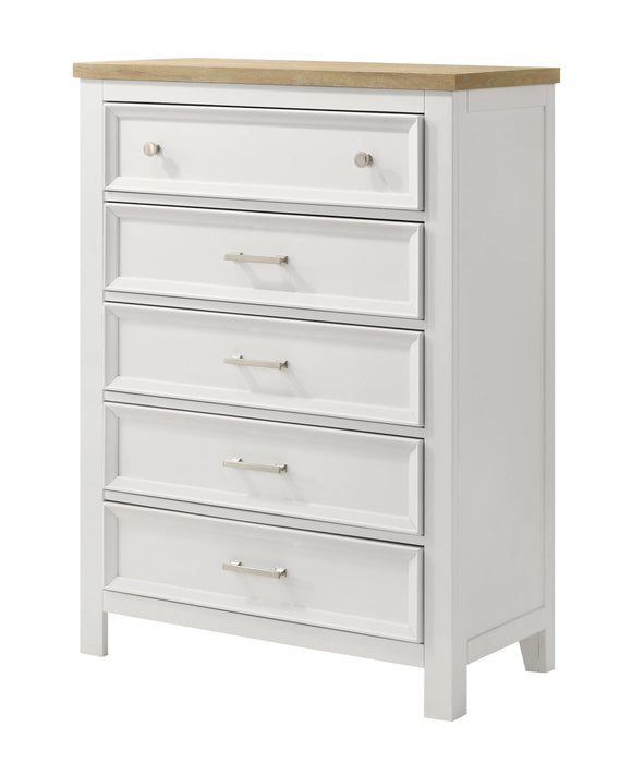Brand new 5Pc Aston White Platform Storage Bedroom Set