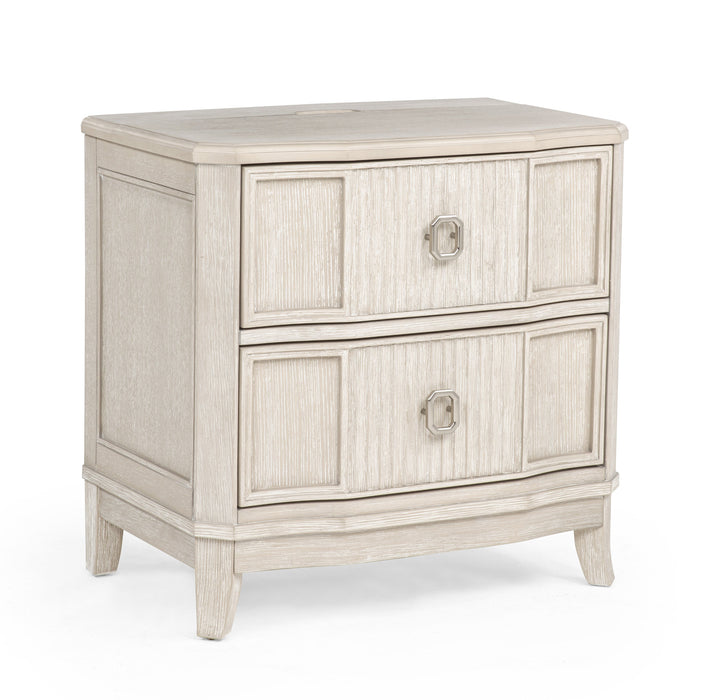 Napoli Natural Nightstand with USB
