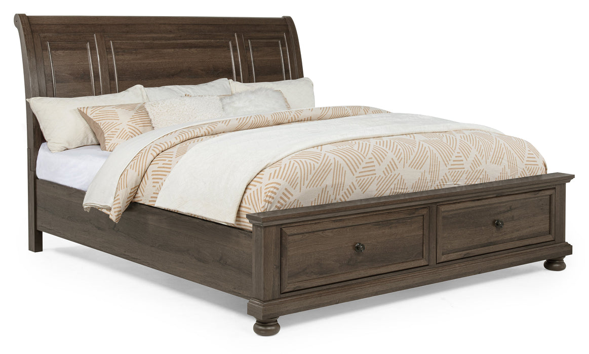 Claribelle Brown King Storage Sleigh Bed