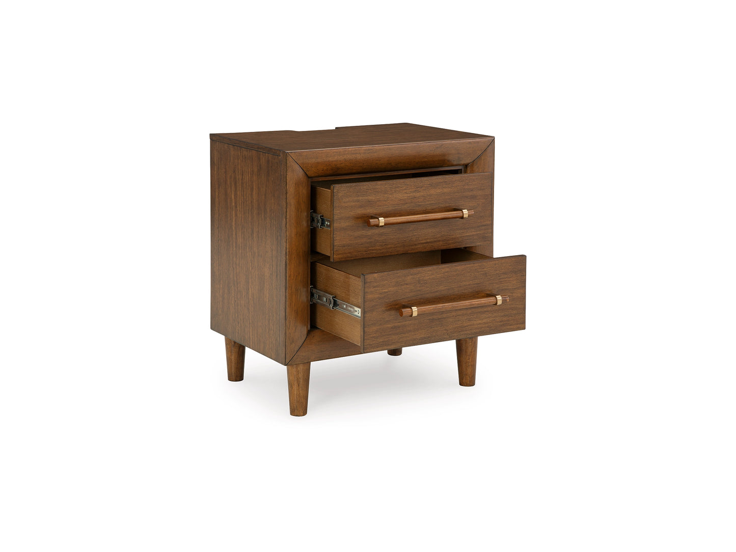Ashley Furniture Lyncott 24" 2 Drawer Charging Nightstand, Brown