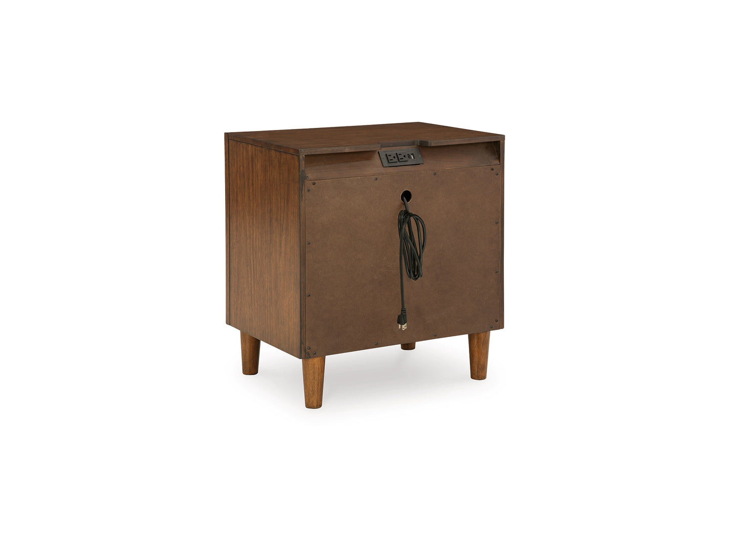 Ashley Furniture Lyncott 24" 2 Drawer Charging Nightstand, Brown