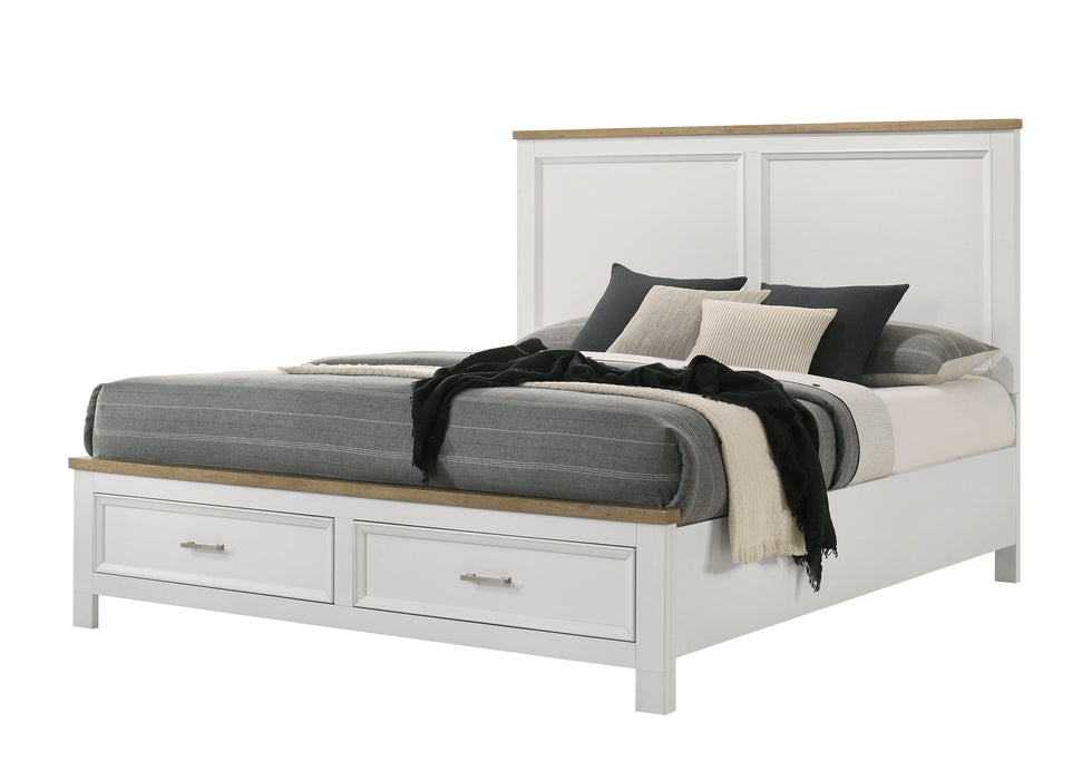 Aston White Queen Storage Bed