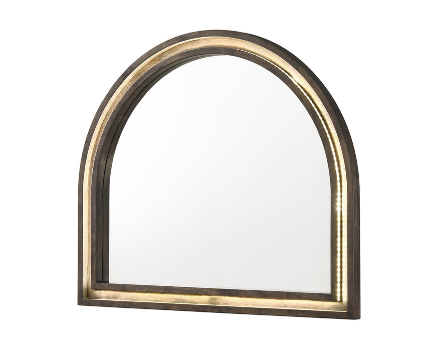 Noreen Brown Dresser Top with LED (Mirror Only)