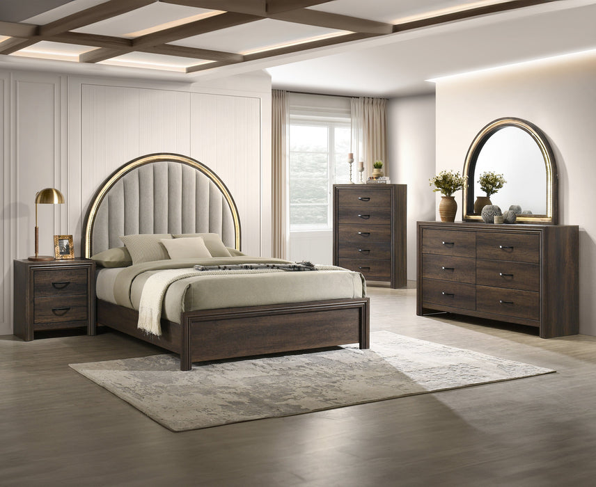 Noreen Brown LED Bedroom Set