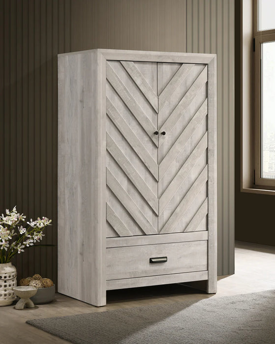 Valor Antique White Armoire