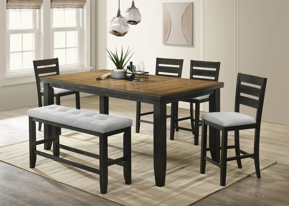 Bardstown Charcoal/Wheat Extendable Dining Set Counter Height