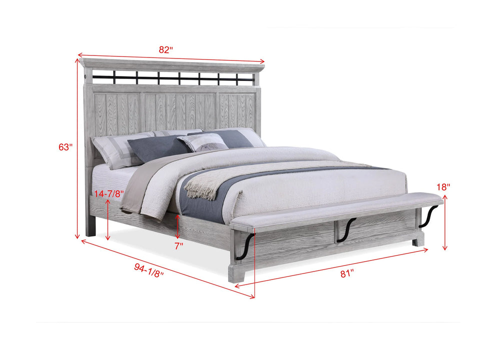 Brand New 5Pc Bedroom Set  Beckett Rustic Gray
