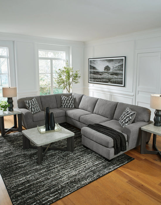 Birkdale Court Gray 3-Piece Sectional with RAF Chaise