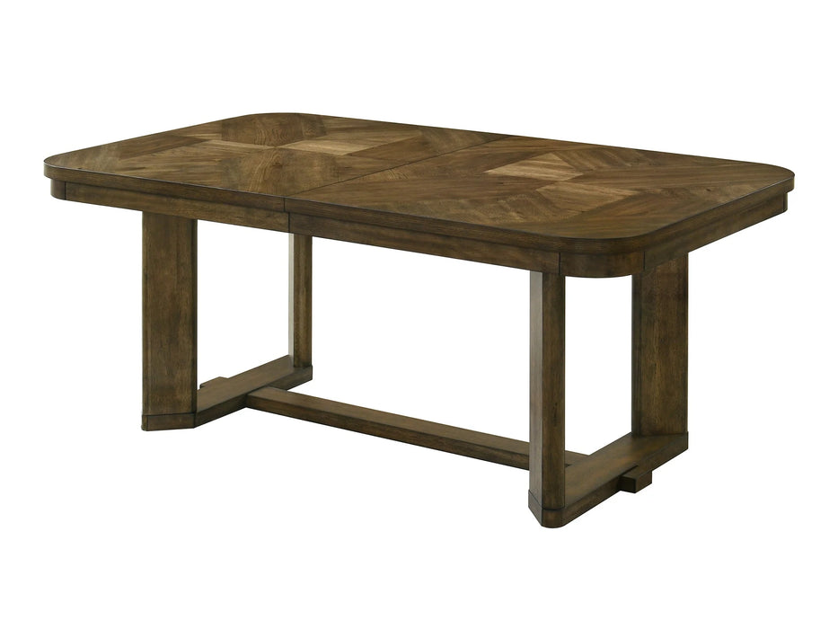 Broadmoor Beige/Brown Dining Set (table 4 chair and bench)